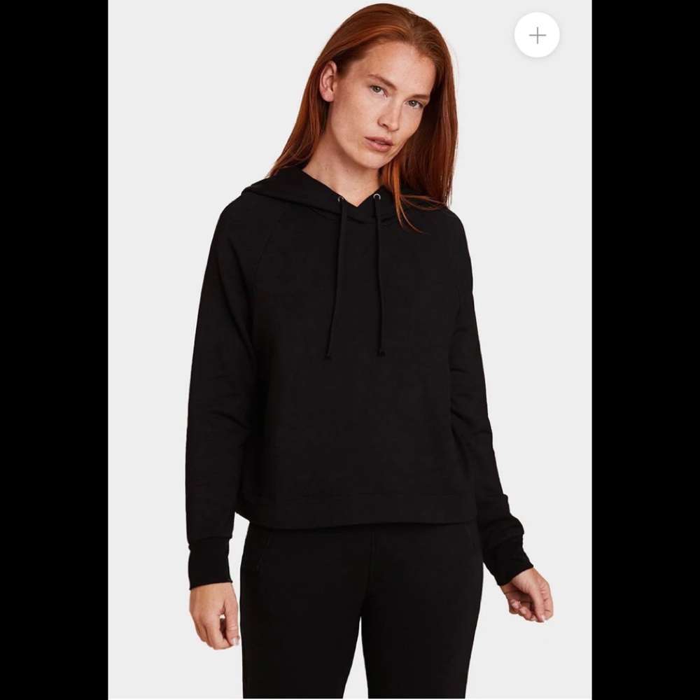 NWT majestic French Terry hoodie in black